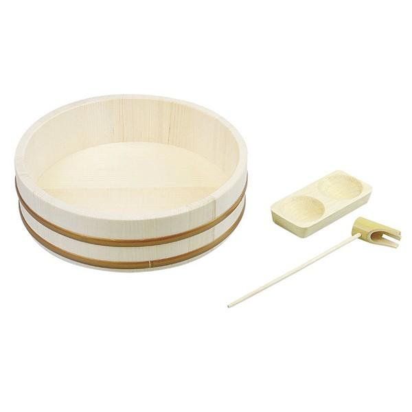 □在庫限り・入荷なし□木製そうめん桶3点セット 風涼庵 （ 木製 桶