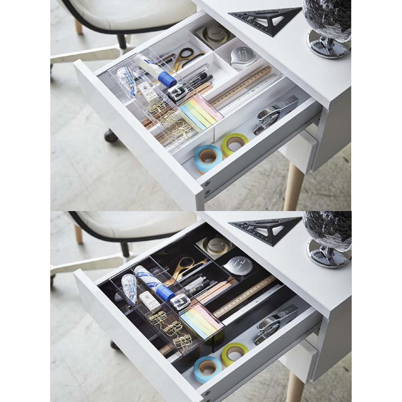 特典付き 山崎実業 tower 伸縮＆スライド デスクトレー タワー （ 4903208034418 タワーシリーズ 机 デスク 引出し 収納 トレー 引き出し収納 デスク収納 ） | tower | 11