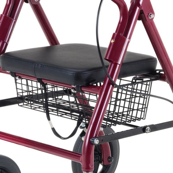 【歩行器　歩行車】マキテック歩行丸 (バッグ付) ワインレッド マキテック 歩行車 歩行丸 バッグ付 （ 歩行車 歩行器 歩行補助