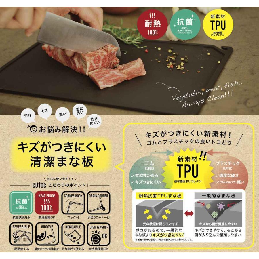 CB JAPAN まな板 耐熱抗菌まな板 CUTOC TPU素材 食洗機対応 CB JAPAN まな板 耐熱抗菌まな板 CUTOC TPU素材 食洗機対応