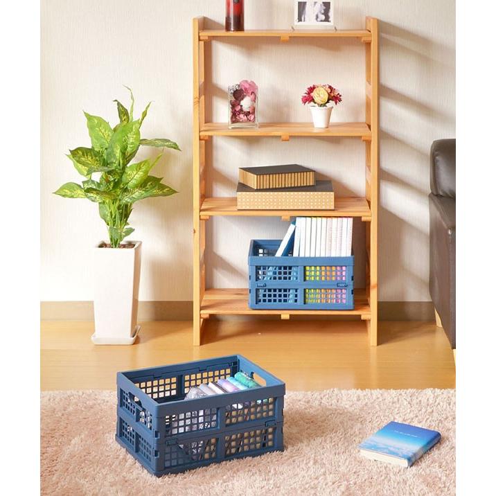 収納ボックス 幅27×奥行35×高さ19cm 折りたたみ コンテナボックス A4