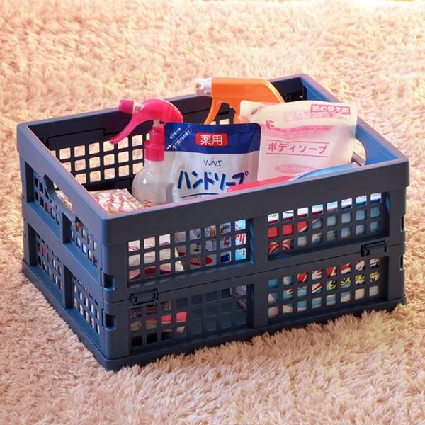 収納ボックス 幅27×奥行35×高さ19cm 折りたたみ コンテナボックス A4