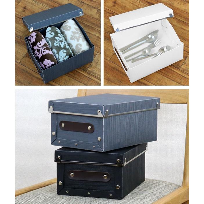 収納ボックス フタ付き クォーター 約 幅19×奥行25×高さ12cm 木目調