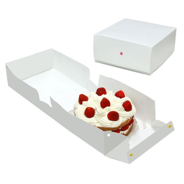ケーキボックス ケーキ型 フラット 18cm用 プレーン 日本製 （ お菓子