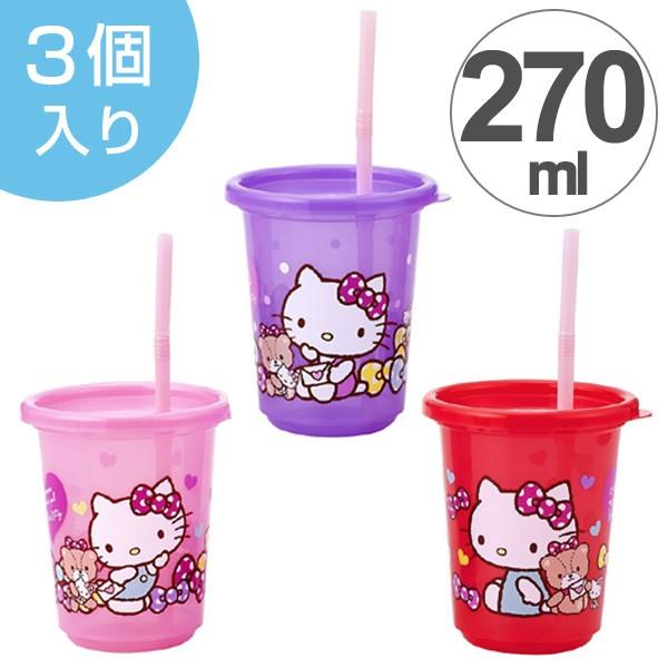 sanrio（サンリオ） ストロー カップ ハローキティー 日本製 ふた付き