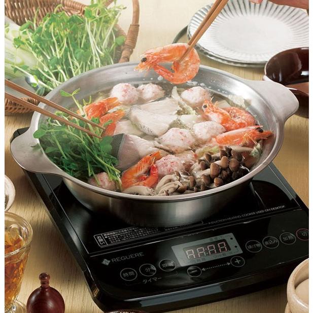 和田助製作所 ちり鍋 火鍋 2仕切 電磁対応 26㎝ ステンレス 蓋付き 鍋