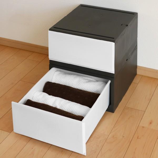 収納ケース プラスチック 引き出し 鏡面 彩 幅35×奥行44×高さ20cm