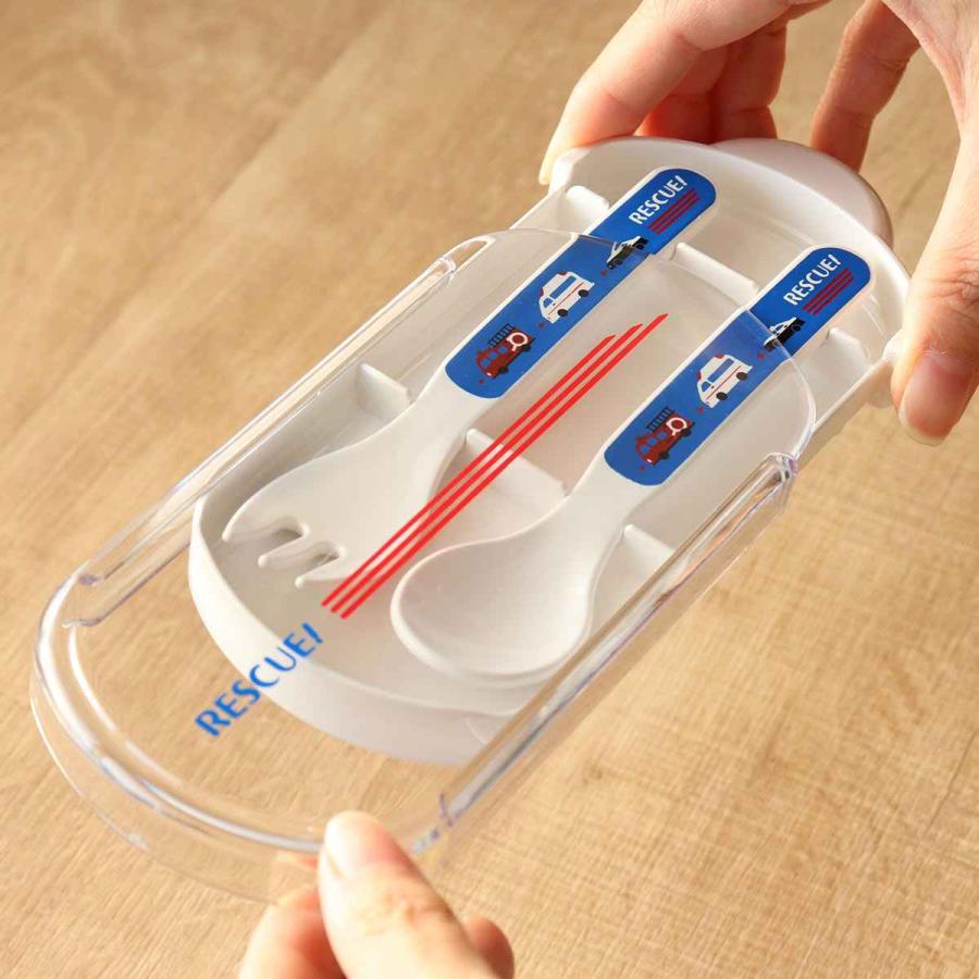 コンビセット 14cm スプーン フォーク はたらくくるま （ 食洗機対応