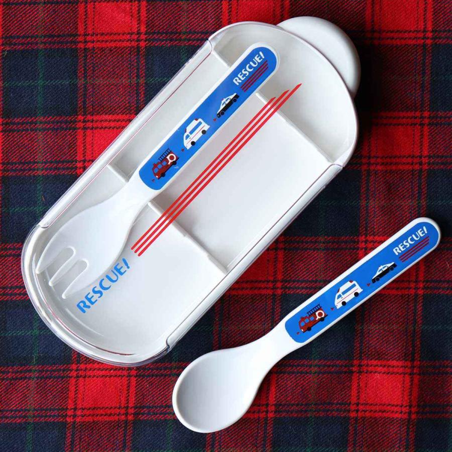 コンビセット 14cm スプーン フォーク はたらくくるま （ 食洗機対応