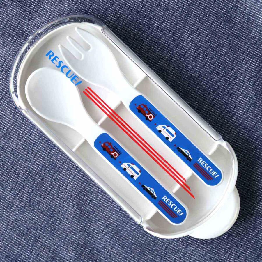 コンビセット 14cm スプーン フォーク はたらくくるま （ 食洗機対応