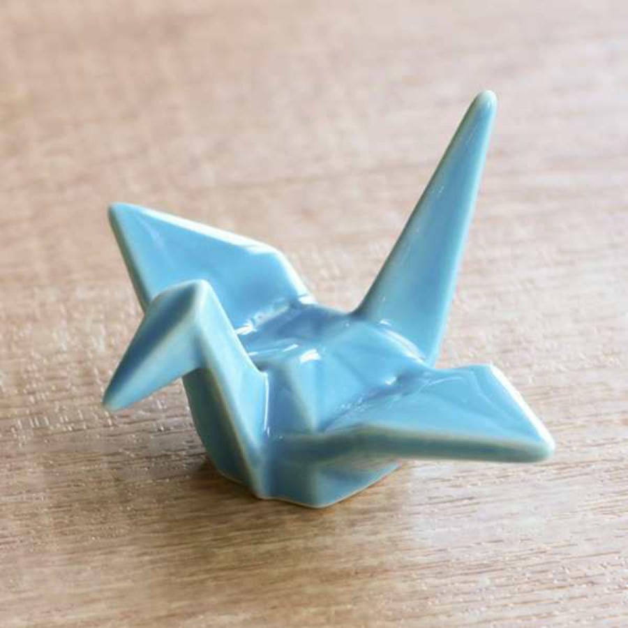 箸置き おしゃれ 折ツル 正月 はしおき 磁器 食器 同色5個セット 白