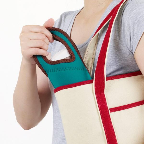 水筒 カバー ボトルカバー tone トーン Lサイズ 持ち手 チェック