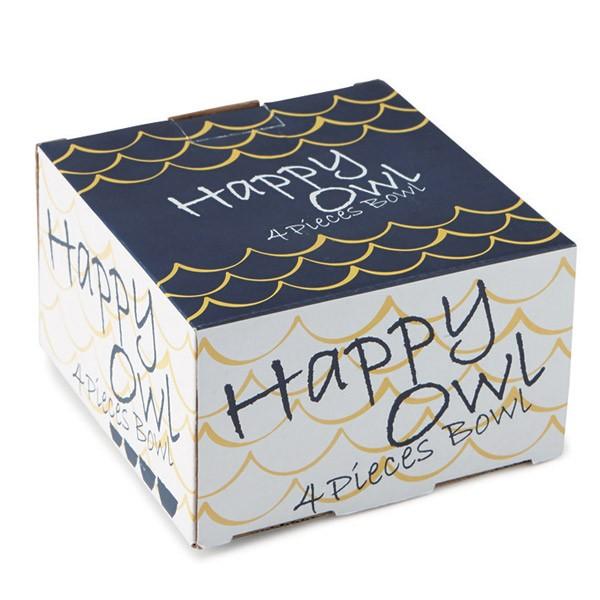 ボウル　4個入り　洋食器　Happy Owl　ふくろう （ 食器 陶器 電子レンジ 入れ子 ）｜新商品｜09｜livingut｜04