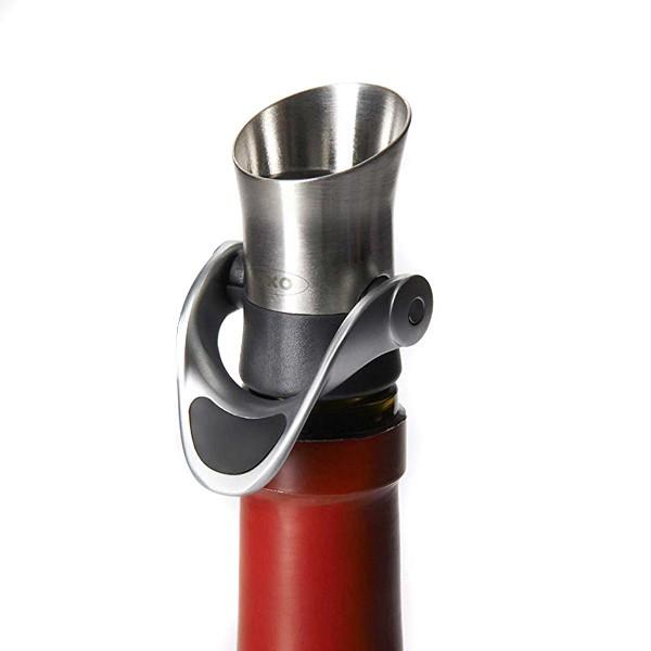 OXO ボトルストッパー ワインストッパー＆ポワラー （ オクソー ワインストッパー ワイン保存 ワイングッズ ワイン用品 酸化防止 ）｜livingut｜02
