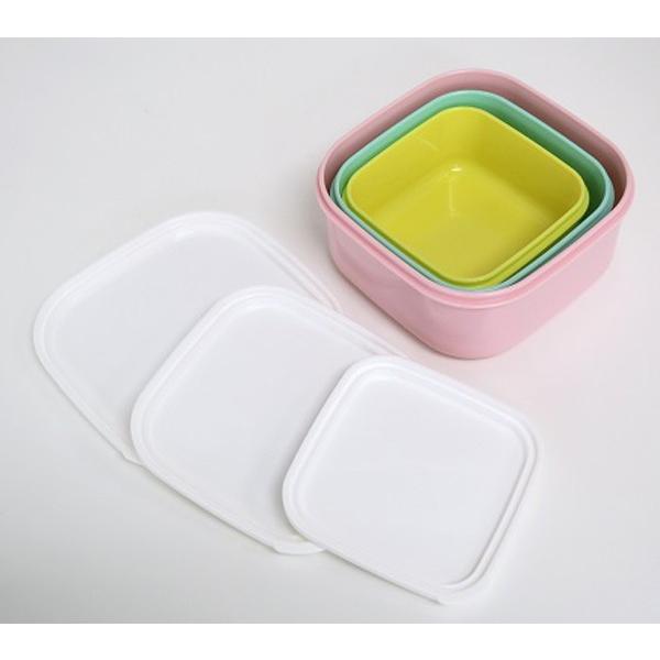 お弁当箱 シール容器 3個セット くまのがっこう ジャッキー 正方形