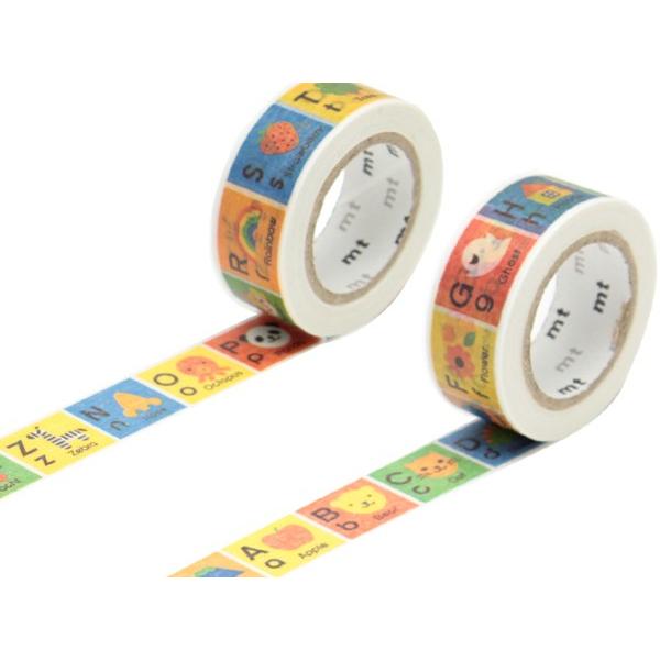 マスキングテープ mt for kids キッズ アルファベット 幅15mm （ カモ