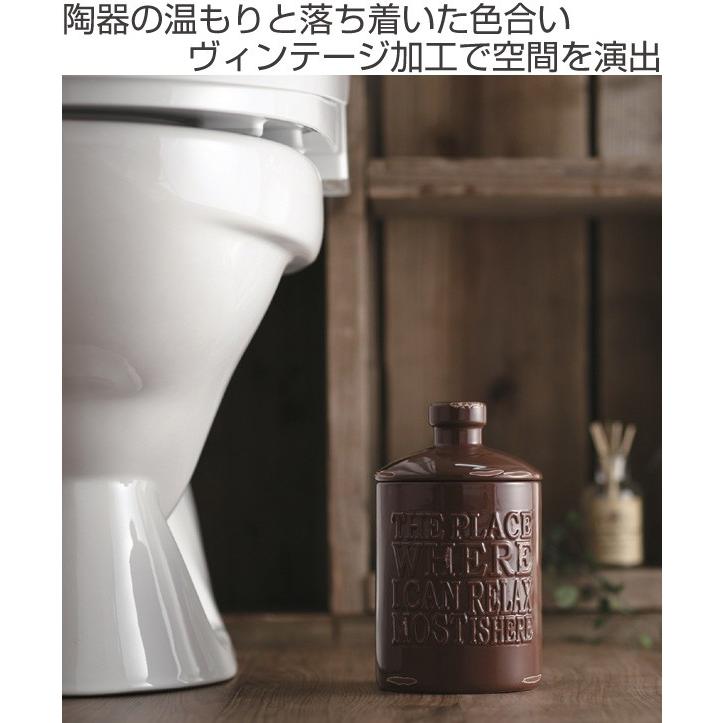 トイレポット 陶器 vintage （ サニタリーポット ダストボックス