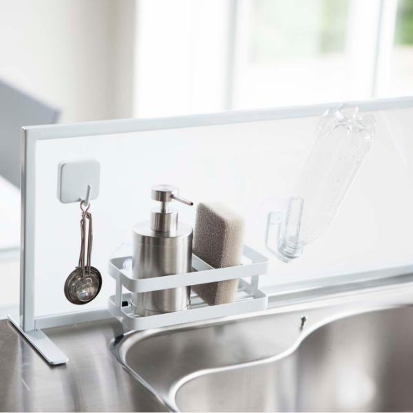 特価 シンク奥ラック シンク 水はね防止スクリーン Tower タワー 山崎実業 3496 3497 水はねガード シンク用仕切り オープンキッチン 目隠しプレート 新色追加して再販