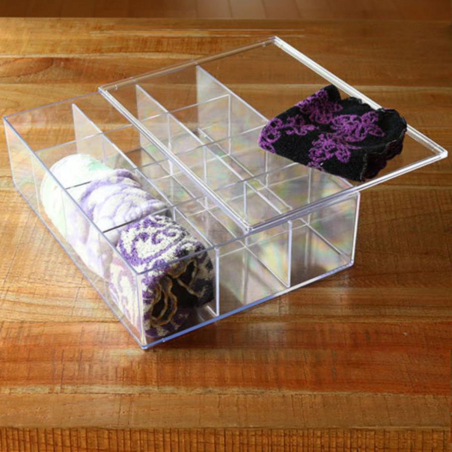 コレクションケース クリア ふた付き 12分割 M 5個セット 透明 収納