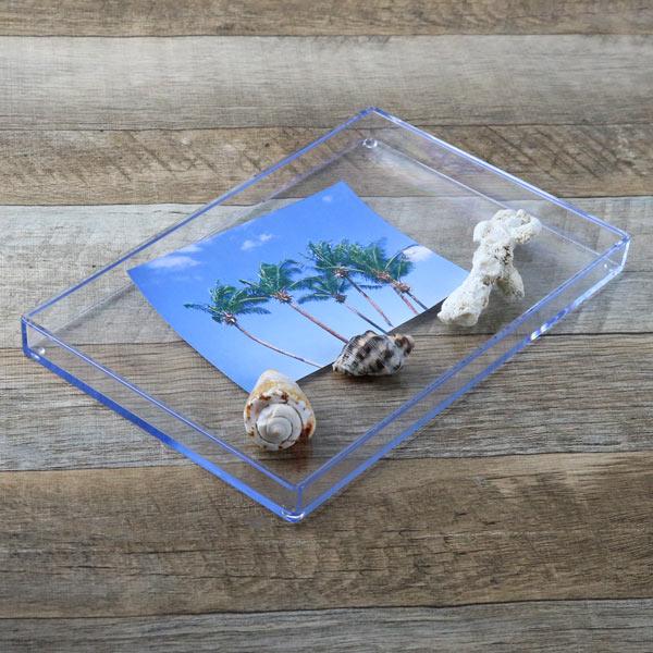 トレー 小 クリア プラスチック 透明 収納 デスコシリーズ 玄関トレー
