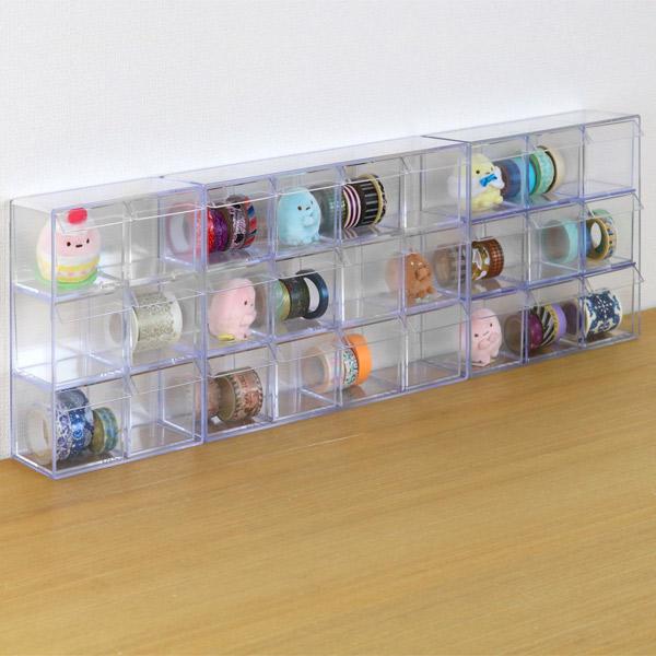 小物入れ 引き出し ミニ プラスチック クリア 卓上 透明 収納 2段×2列