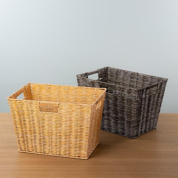 バスケット 収納ボックス 約 幅39×奥行27×高さ26cm ラスティー フル