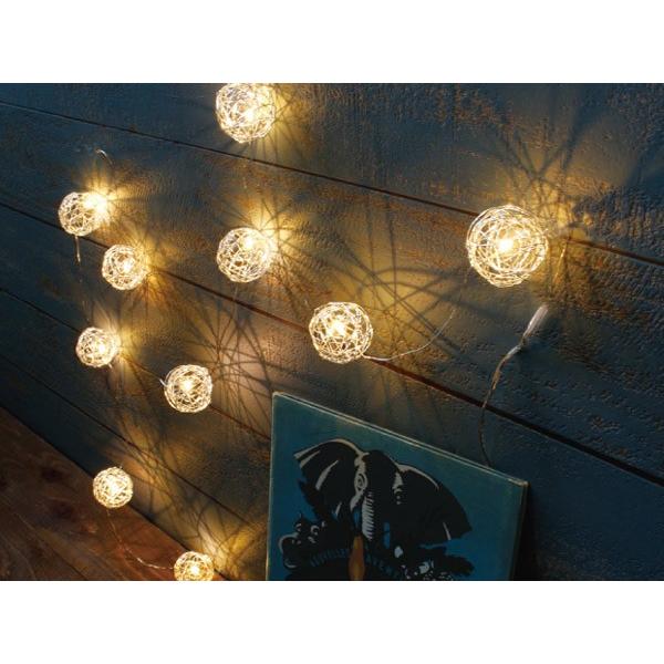 ガーランドライト LEDライト レスイヴェール ワイヤーボール 10球