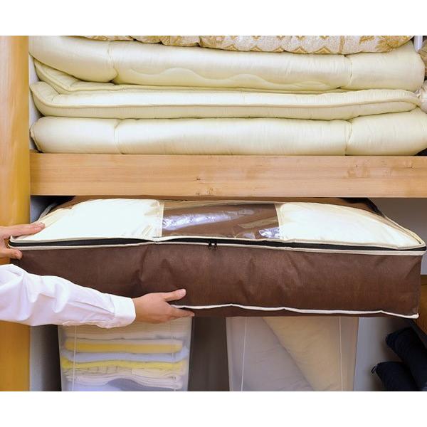 布団収納袋 炭入り消臭羽毛布団収納ケース 羽毛ぶとん すき間収納