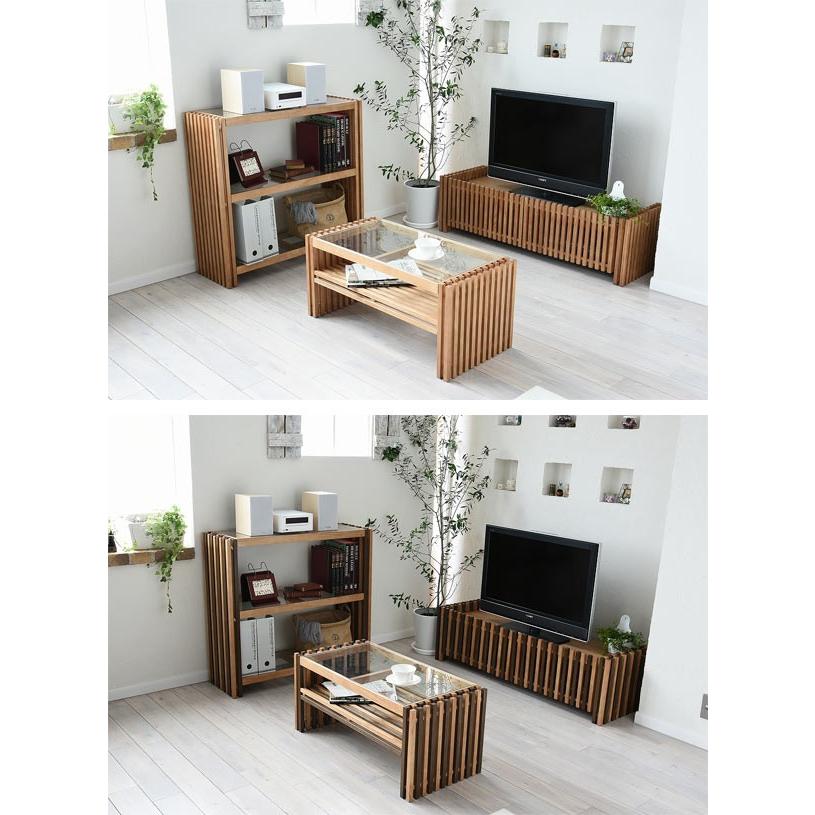 センターテーブル ガラス天板 天然木 FOREST 幅84cm ( ロー センターテーブル ガラス天板 天然木 FOREST 幅84cm ( ロー