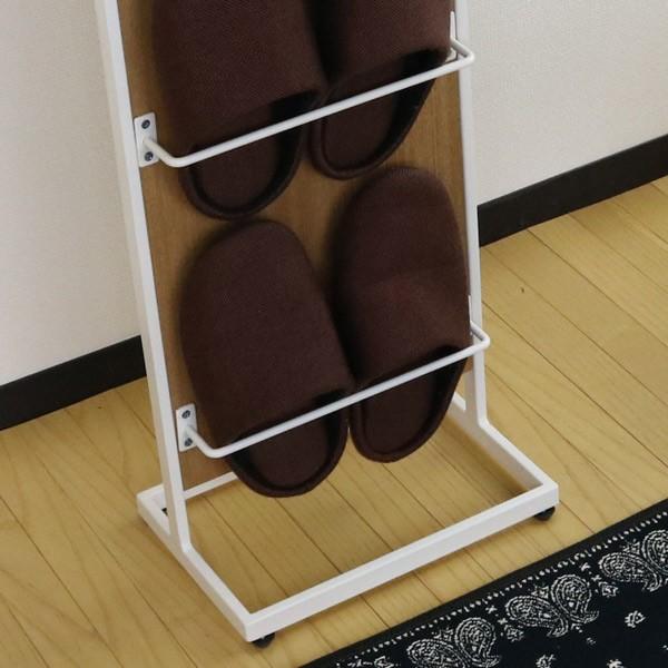 □在庫限り・入荷なし□ スリッパラック 3足 木製 スチール ウェルク