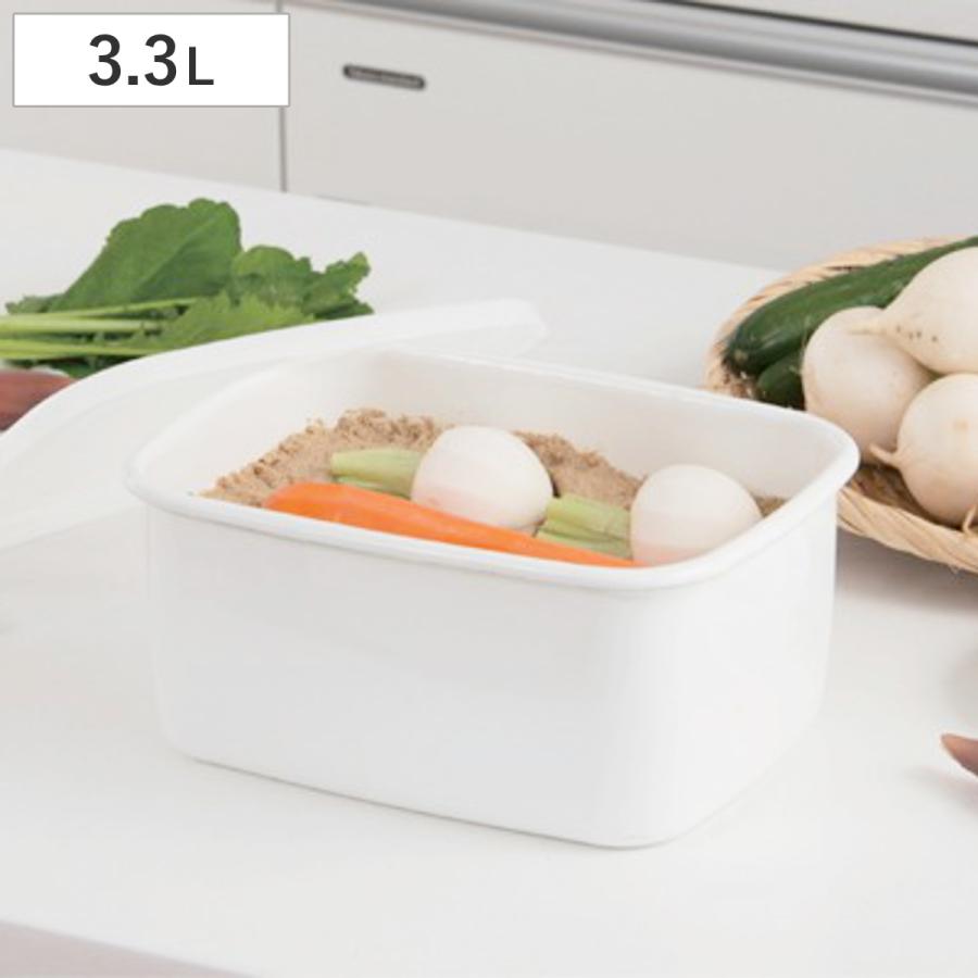 カントリー雑貨 ホーロー容器 保存容器 入れ子 3点 カントリー雑貨