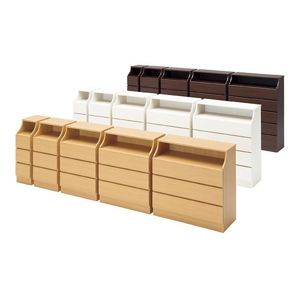 チェスト 3段 オープンスペース付 シンプルデザイン CHESCA 幅28cm