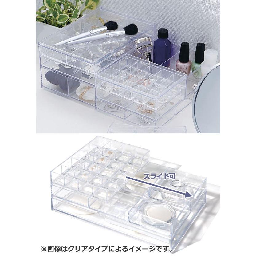 小物ケース グレー L 深型 4分割 卓上収納 小物入れ 10個セット