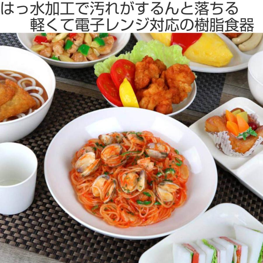 プレート 24cm クリーンコート ホワイト プラスチック 5枚セット （ 食 