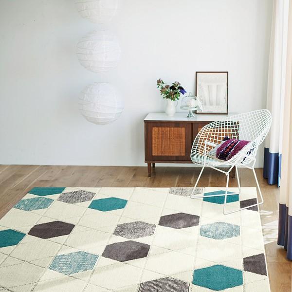 ラグ カーペット 2畳 スミノエ ハニカムドロップ 140×200cm