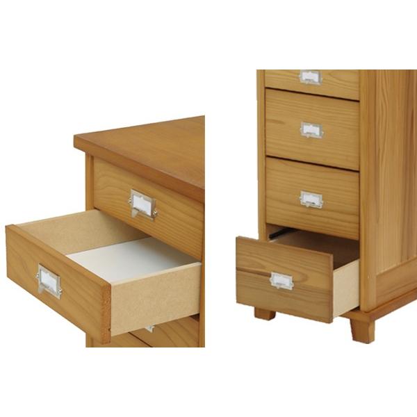 スリムチェスト 9段 天然木 A4収納 幅32cm （ チェスト ハイチェスト