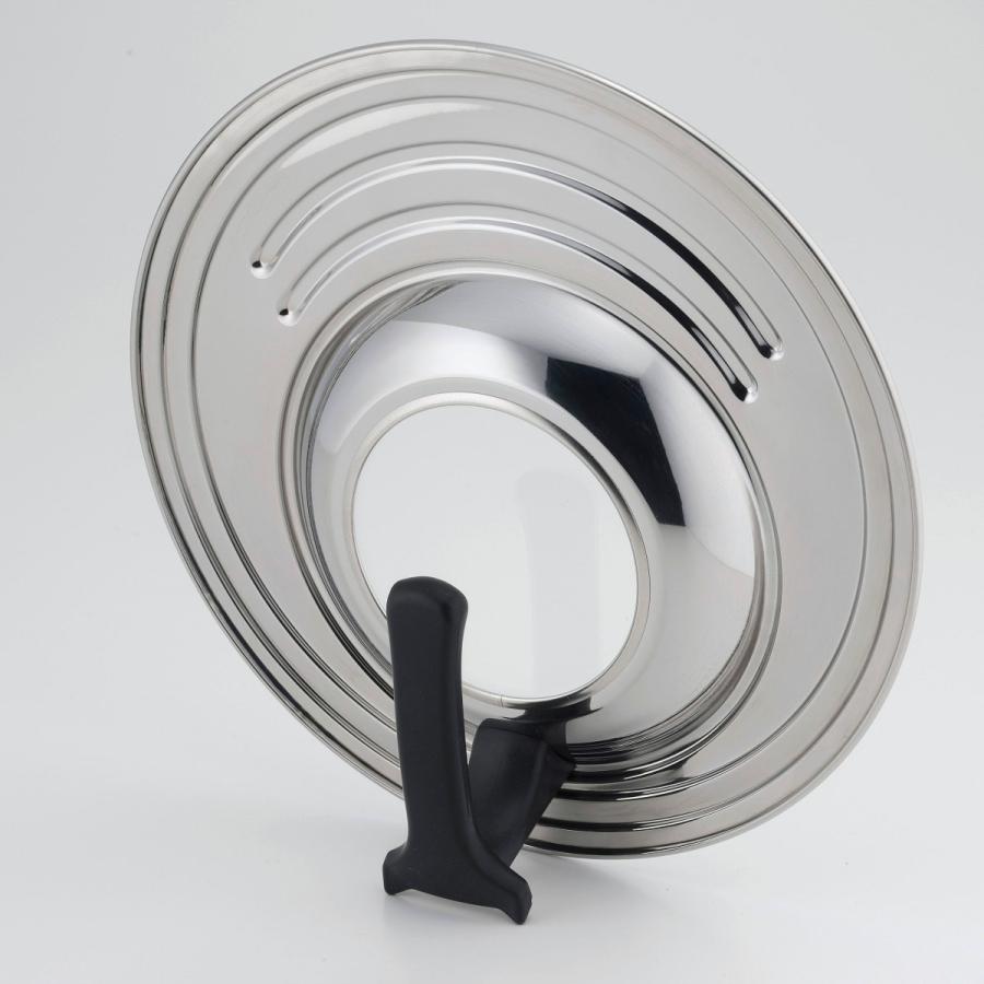 フライパン蓋 18〜26cm スタンド付き ガラス窓付き フリーサイズ鍋蓋