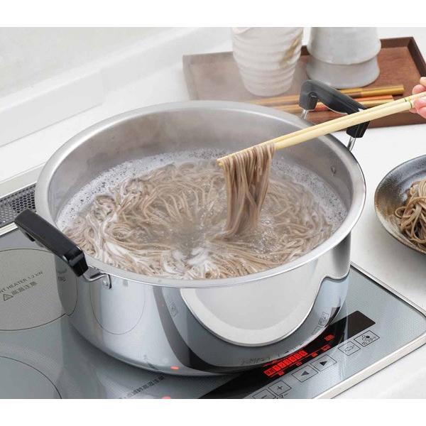 両手鍋 30cm IH対応 蓋付き 満菜 ステンレス製 日本製 （ ガス火対応 ステンレスなべ 調理器具 調理用品 ）