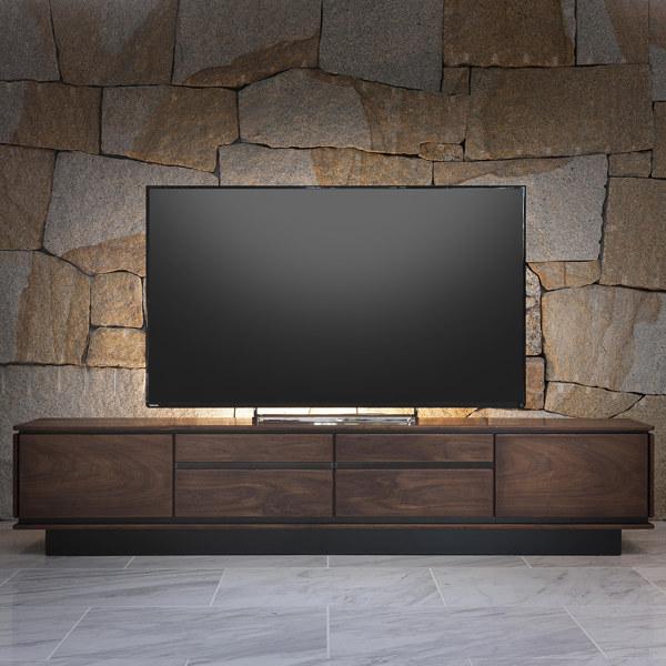 ✨美品✨ テレビ台 ローボード ウォールナット材 シンプルデザイン TALLO 幅160cm （ テレビボード TV台 TVボード TV テレビ ウォルナット 大型 大きめ 開梱設置 ） 【JSB2209521494】(78760円)