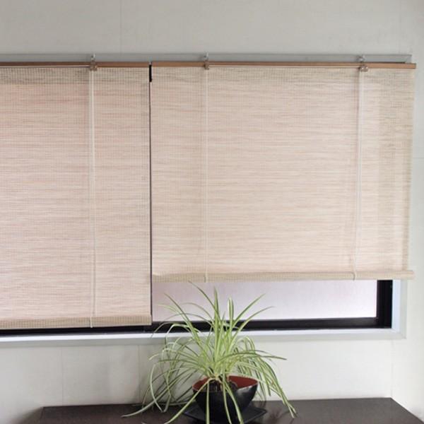 ロールスクリーン すだれ調 紙スクリーン 88×180cm （ すだれ 目隠し