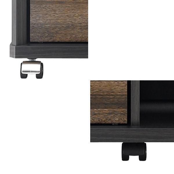 【テレビ台】キャスター付 幅98cm テレビ台 AVラック キャスター付 ツートーン 木目調 43V型対応 EE 幅