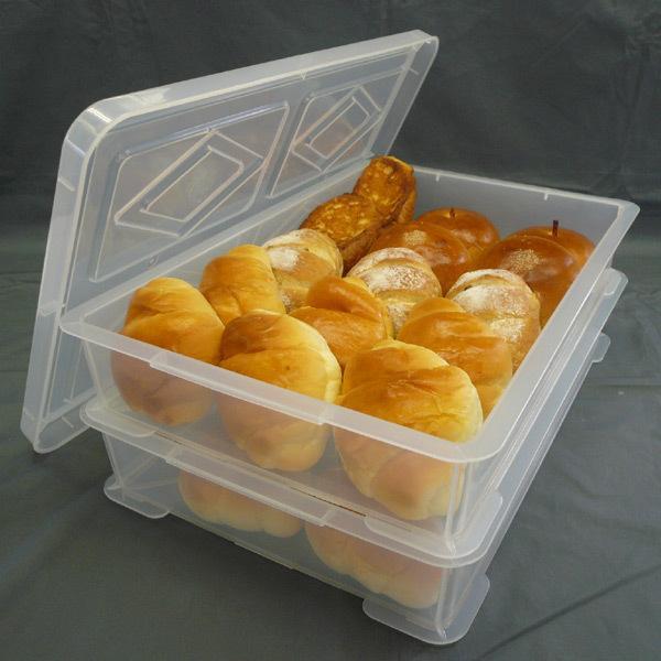 もち箱 フードテナー 本体2段 蓋1個 30×45cm レールトイ 収納 クリア （ 餅箱 餅ばこ もちばこ フードコンテナー 保存容器 プラスチック フードコンテナ ） | ブランド登録なし | 03