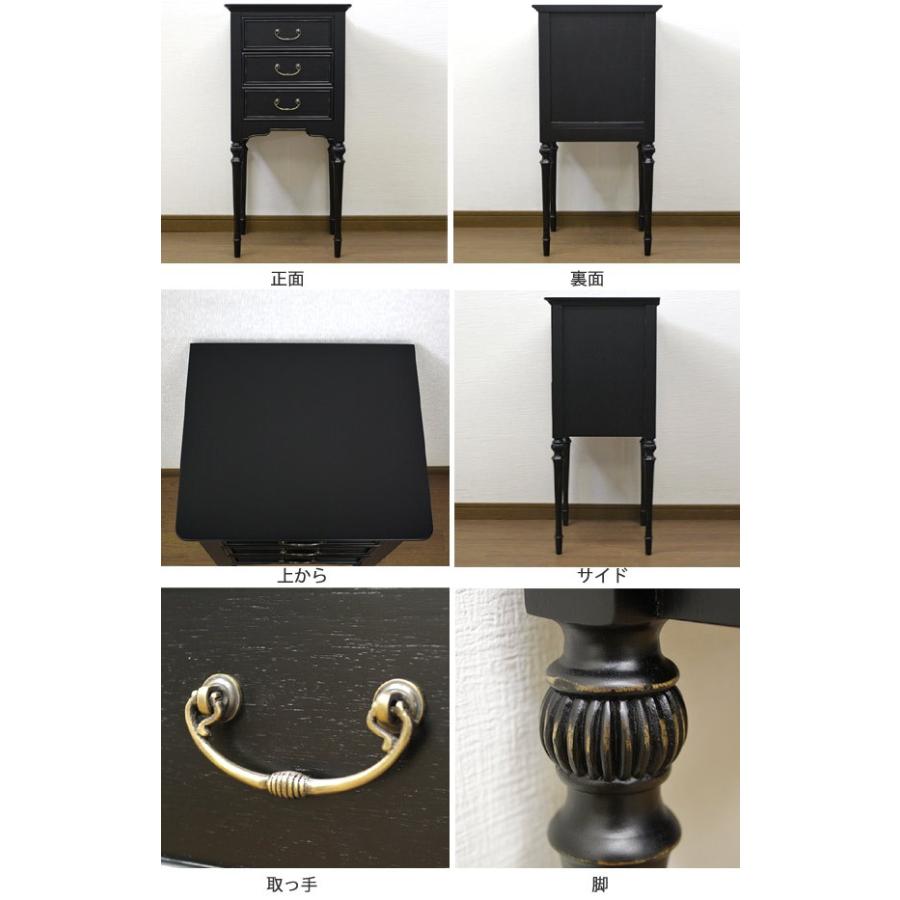 電話台 コンソール 引出し付 アンティーク調 ノワール 幅40cm 電話台 コンソール 引出し付 アンティーク調 ノワール 幅40cm