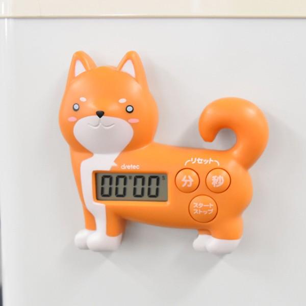 キッチンタイマー しばいぬタイマー マグネット付き （ デジタル