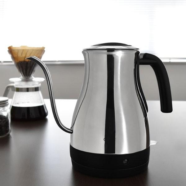 ドリップケトル グレーブ 1.0L シルバー 電気ケトル （ 細口電気ケトル