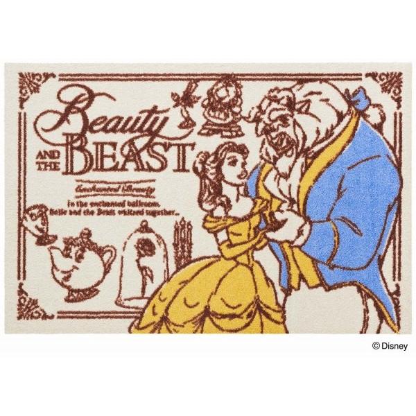 Disney（ディズニー） 玄関マット 屋内・屋外兼用 美女と野獣 60×90cm