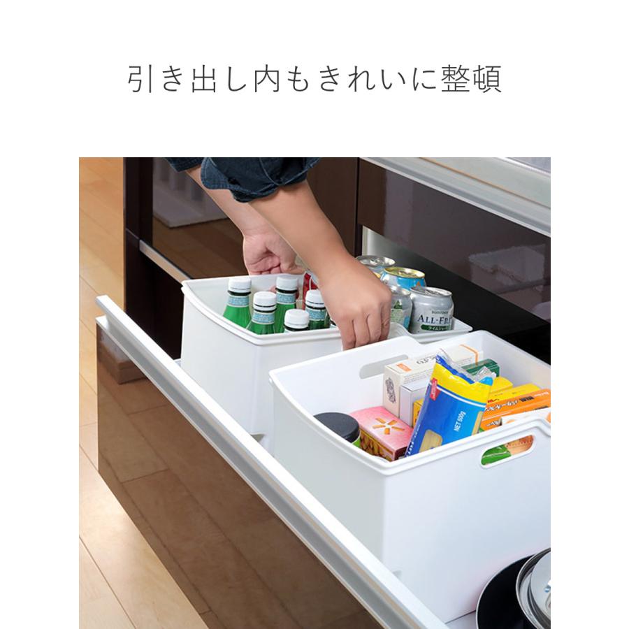キッチン収納ケース 吊り戸棚ボックスワイド 幅24cm （ キッチンストッカー 取っ手付き 吊戸棚 ケース ボックス 吊戸棚ボックス 吊り戸棚ストッカー ） | 不動技研 | 10