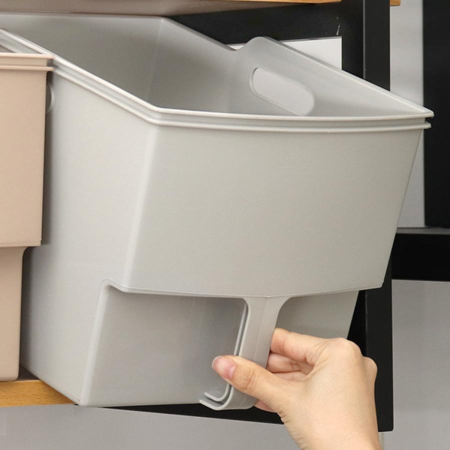 キッチン収納ケース 吊り戸棚ボックスワイド 幅24cm （ キッチンストッカー 取っ手付き 吊戸棚 ケース ボックス 吊戸棚ボックス 吊り戸棚ストッカー ） | 不動技研 | 13