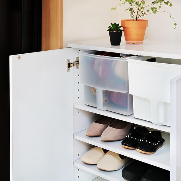 キッチン収納ケース 吊り戸棚ボックスワイド 幅24cm 4個セット （ キッチンストッカー 取っ手付き 吊戸棚 ケース 吊戸棚ボックス 吊り戸棚ストッカー ） | 不動技研 | 19