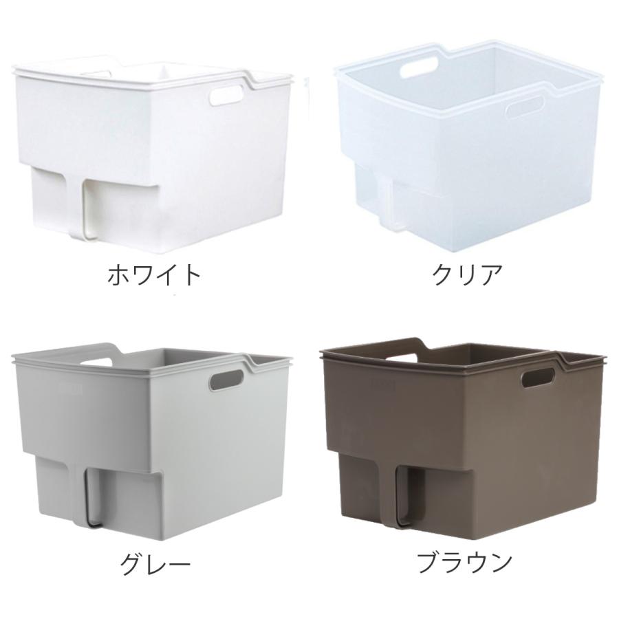 キッチン収納ケース 吊り戸棚ボックスワイド 幅24cm 4個セット （ キッチンストッカー 取っ手付き 吊戸棚 ケース 吊戸棚ボックス 吊り戸棚ストッカー ） | 不動技研 | 06